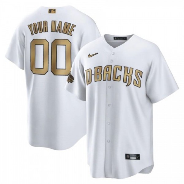 Arizona Diamondbacks Custom Men's Nike White 2022 MLB All-Star Game Replica Jersey