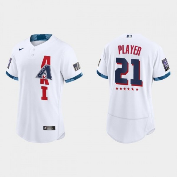 Arizona Diamondbacks Custom 2021 Mlb All Star Game Authentic White Jersey