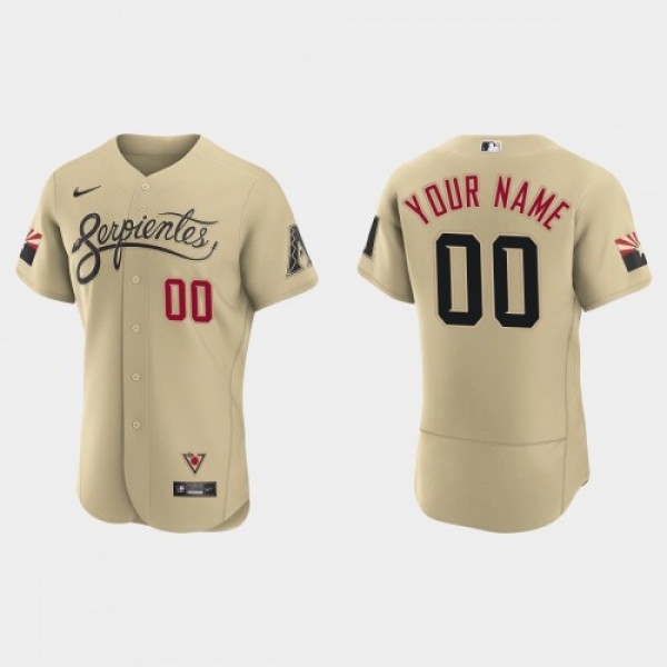 Arizona Diamondbacks Custom Men's Nike 2021 City Connect Authentic MLB Jersey Gold