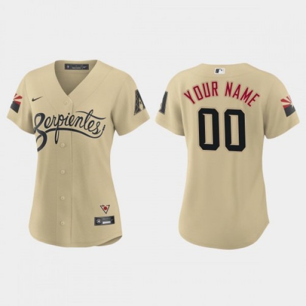 Arizona Diamondbacks Custom Women's Nike 2021 City Connect MLB Jersey Gold