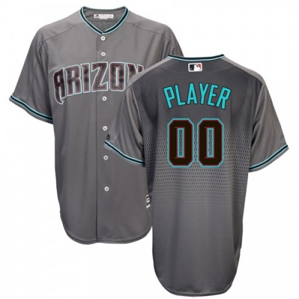 Arizona Diamondbacks Majestic 2017 Cool Base Custom Jersey Gray Teal