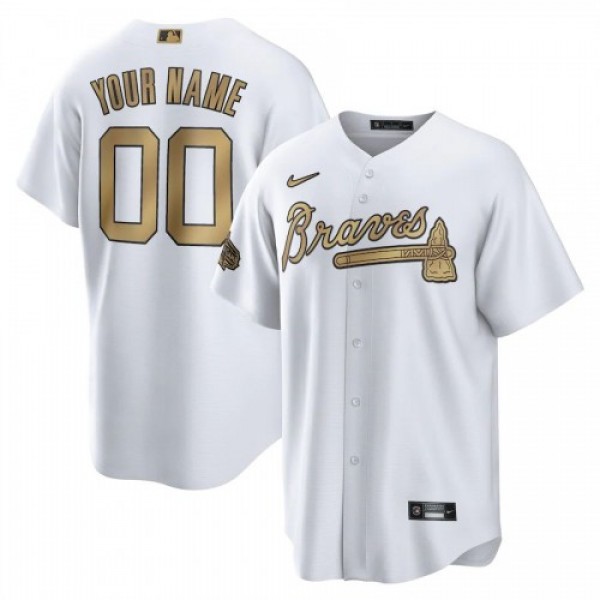 Atlanta Braves Custom Men's Nike White 2022 MLB All-Star Game Replica Jersey