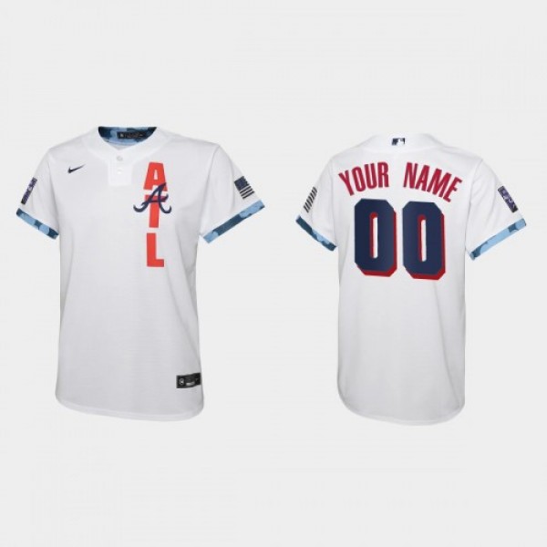 Atlanta Braves Custom Youth 2021 Mlb All Star Game White Jersey