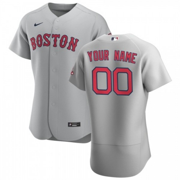 Boston Red Sox Custom Men's Nike Gray Road 20...