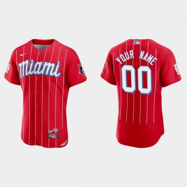 Miami Marlins Custom Men's Nike 2021 City Con...