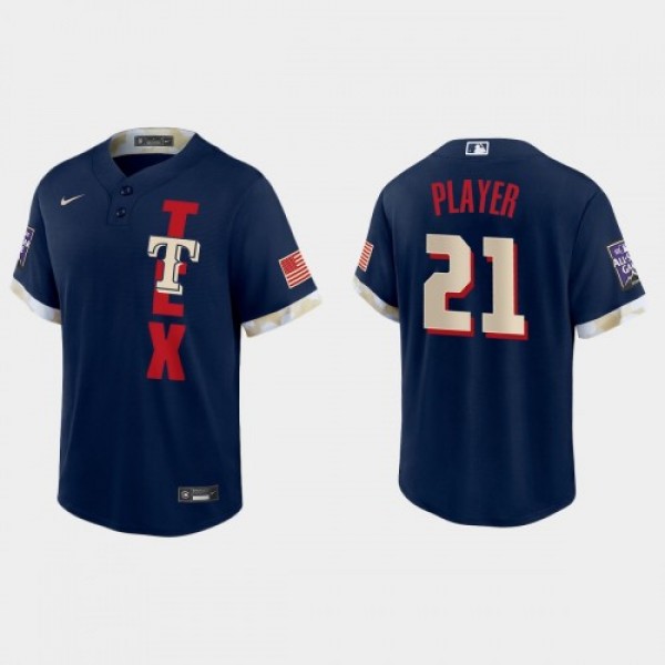 Texas Rangers Custom 2021 Mlb All Star Game Fan�...