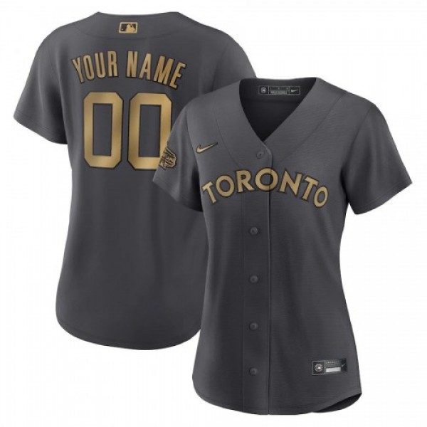 Toronto Blue Jays Custom Men's Nike Charcoal 2022 MLB All-Star Game Replica Jersey