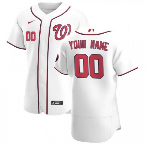 Washington Nationals Custom Men's Nike White ...