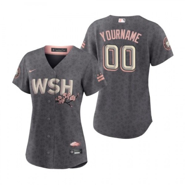 Washington Nationals Custom Women's Nike Gray...