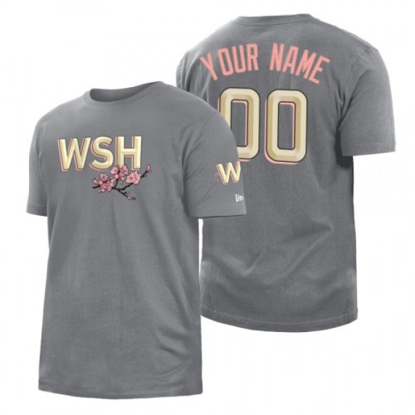 Washington Nationals Custom Men's Nike Gray Big Tall 2022 City Connect New T-Shirt