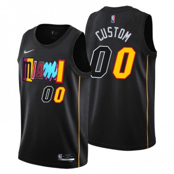 Miami Heat Custom Men's Nike Black 2021/22 Sw...