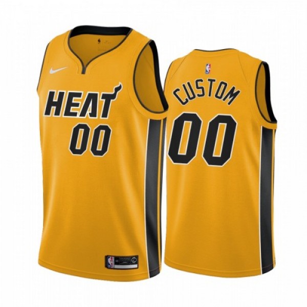 Miami Heat Personalized Yellow NBA Swingman 2020-2...