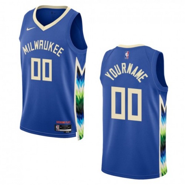 Milwaukee Bucks Custom Unisex Nike Royal 2022-23 S...