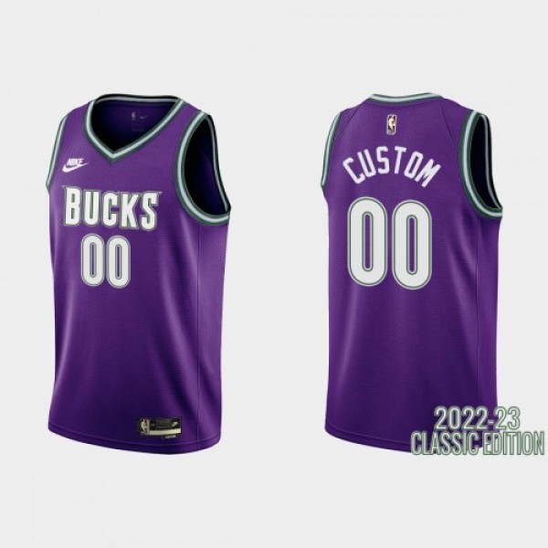 Milwaukee Bucks Custom Purple Men's Nike NBA ...