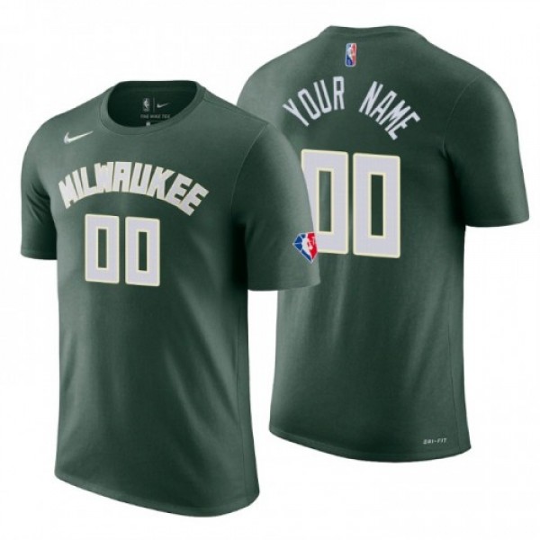 Milwaukee Bucks Custom Green Men's Nike 2021-...