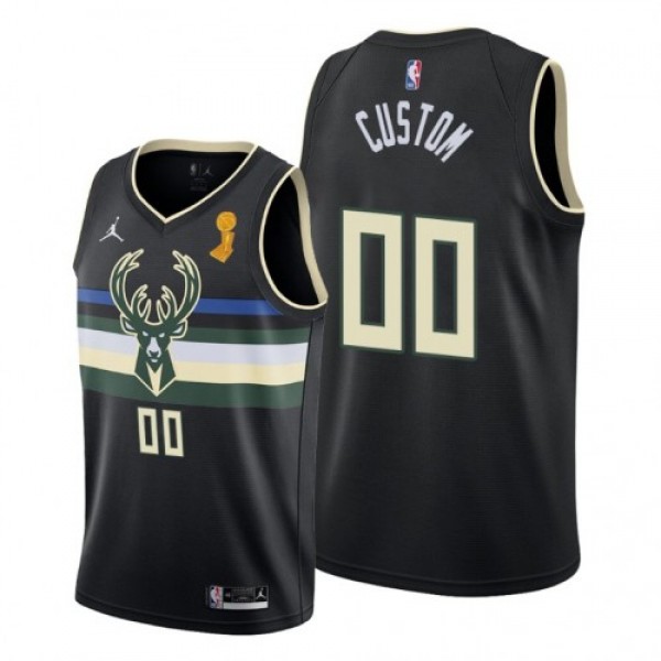 Milwaukee Bucks Custom 2021 NBA Finals Champions S...