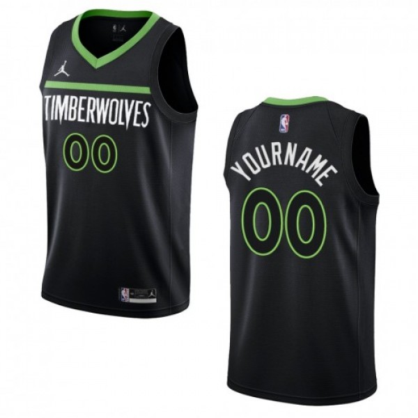 Minnesota Timberwolves Custom Black Men's 202...