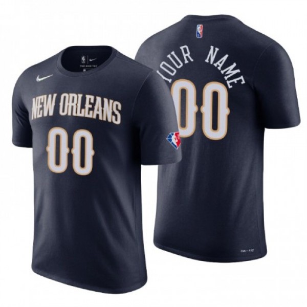 New Orleans Pelicans Custom Black Men's Nike ...