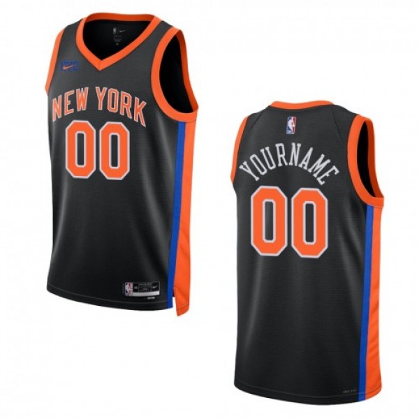 New York Knicks Custom Unisex Nike Black 2022-23 S...