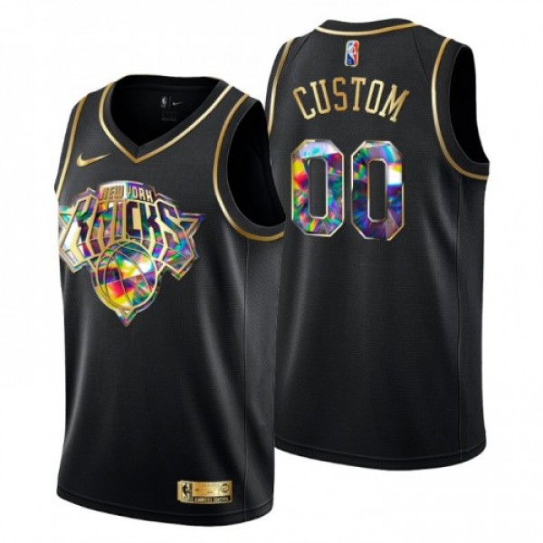 New York Knicks Custom Men's Golden Edition D...