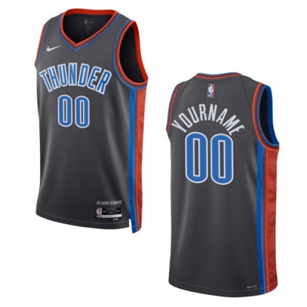 Oklahoma City Thunder Custom Unisex Nike Gray 2022...