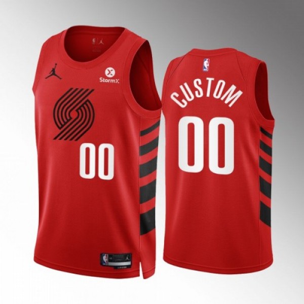 Portland Trail Blazers Custom Red NBA Men's N...