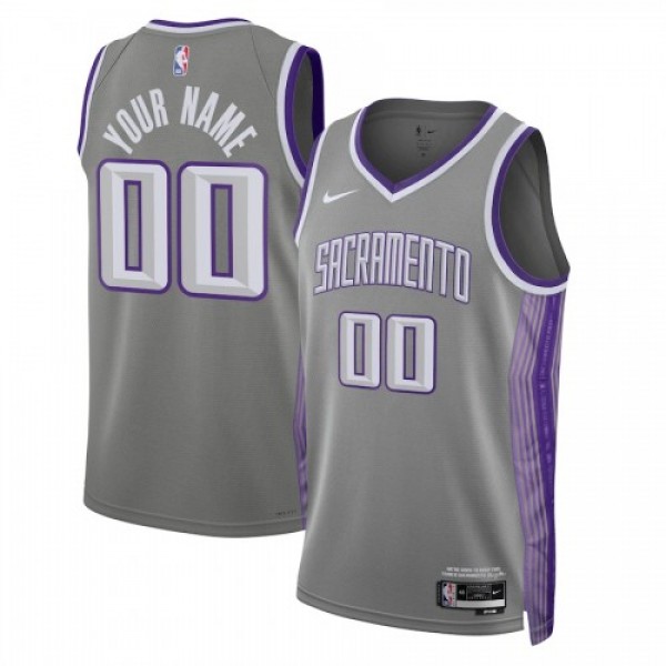 Sacramento Kings Custom Unisex Nike Gray 2022-23 S...