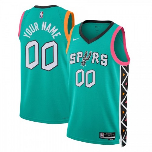 San Antonio Spurs Custom Unisex Nike Turquoise 202...