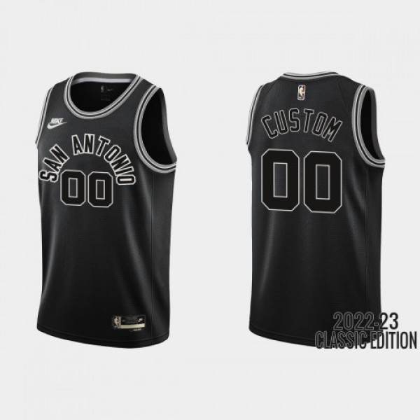 San Antonio Spurs Custom Black Men's Nike NBA...