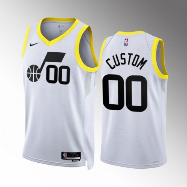 Nike Utah Jazz Custom Men's White NBA 2022-23...