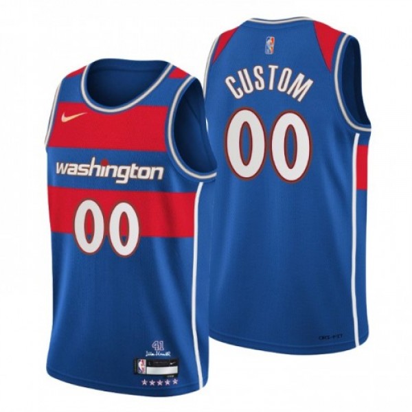 Washington Wizards Custom Men's Nike Blue 202...