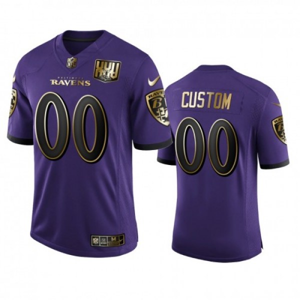 Baltimore Ravens Custom Men's Nike Purple Tea...