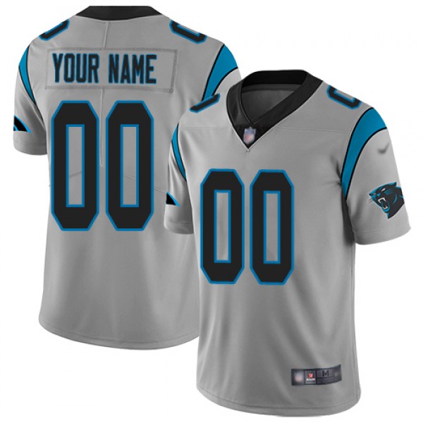 Nike Carolina Panthers Customized Silver Men'...