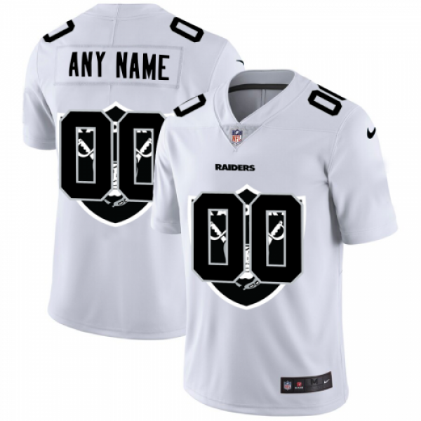 Las Vegas Raiders Custom White Men's Nike Tea...