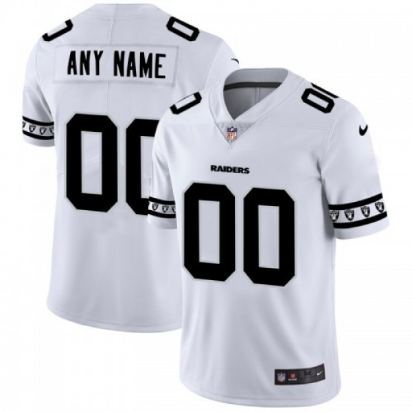 Las Vegas Raiders Custom Nike White Team Logo Vapo...