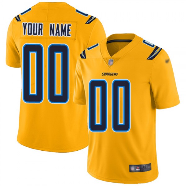 Nike Los Angeles Chargers Customized Gold Men'...