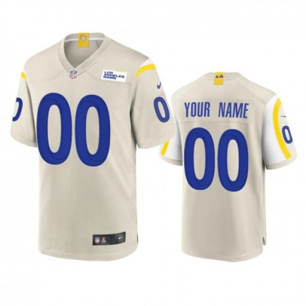 Los Angeles Rams Custom Men's Nike Game NFL J...