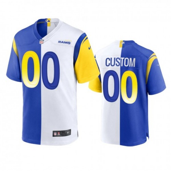 Los Angeles Rams Custom Men's Nike Royal Whit...