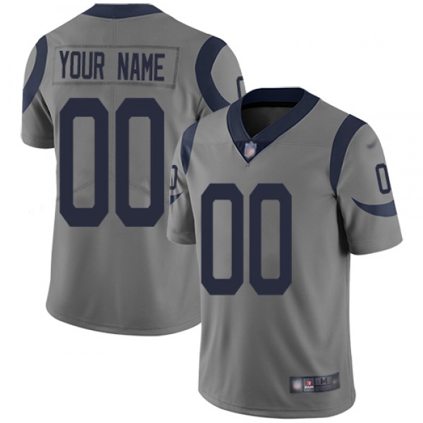 Nike Los Angeles Rams Customized Gray Men's S...