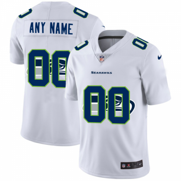 Seattle Seahawks Custom White Men's Nike Team...