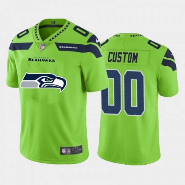 Seattle Seahawks Custom Green Men's Nike Big ...