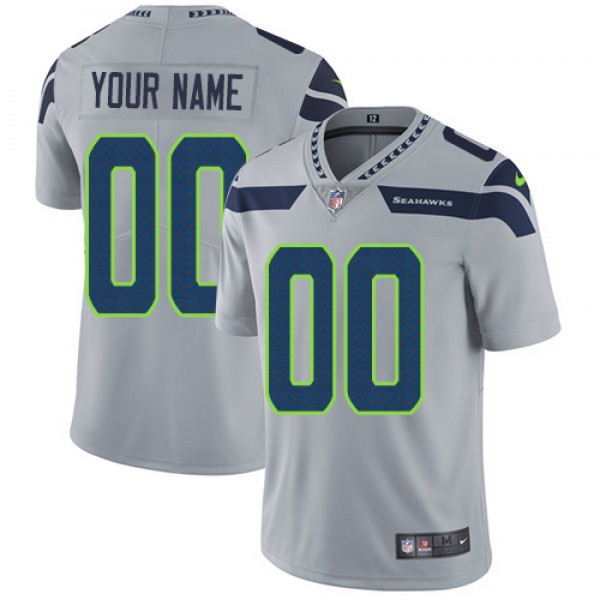 Nike Seattle Seahawks Customized Grey Alternate St...