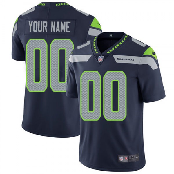 Nike Seattle Seahawks Customized Steel Blue Team C...