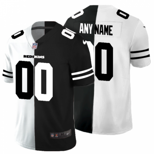 Washington Commanders Custom Men's Black V White Peace Split Nike Vapor Untouchable Limited NFL Jersey