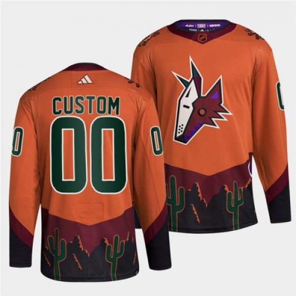 Arizona Coyotes Custom Men's adidas Reverse Retro 2.0 Authentic Player Jersey - Orange