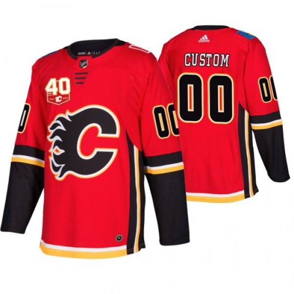 Adidas Calgary Flames Custom 40th Anniversary Thir...