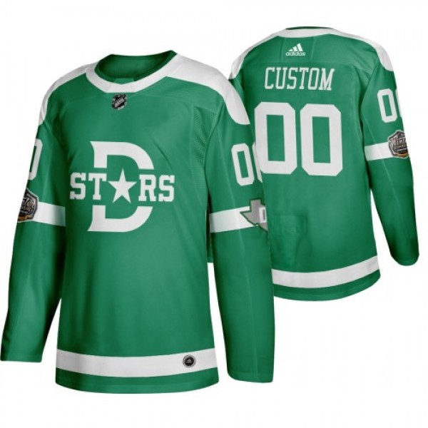 Adidas Dallas Stars Custom Men's Green 2020 W...