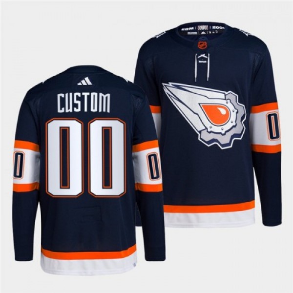 Edmonton Oilers Custom Men's adidas Reverse R...