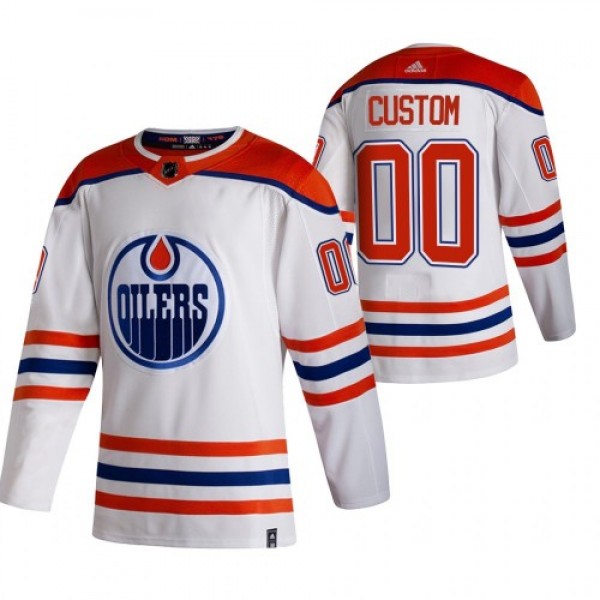 Edmonton Oilers Custom White Men's Adidas 202...