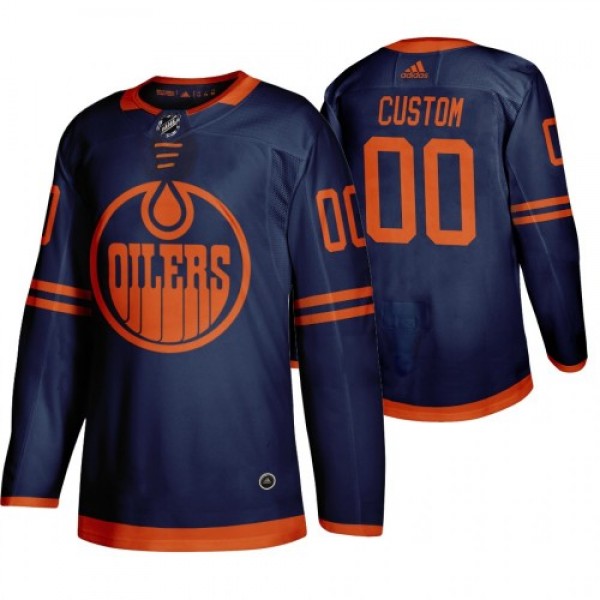 Edmonton Oilers Custom Blue 2019-20 Third Alternat...